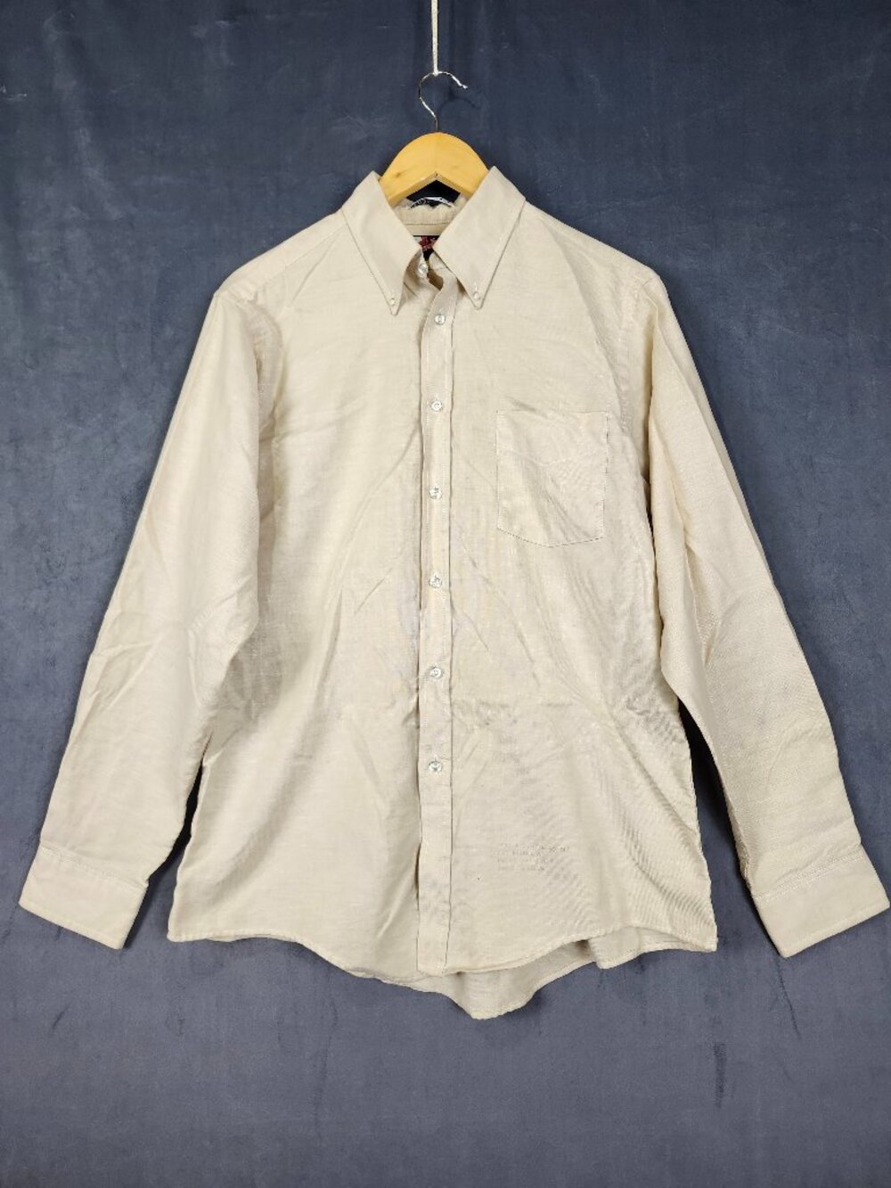 Vintage Charing Cross Button Down Shirt Single Needle Cream Ecru